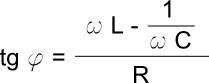 Фазовый сдвиг при последовательном соединении R, L и C